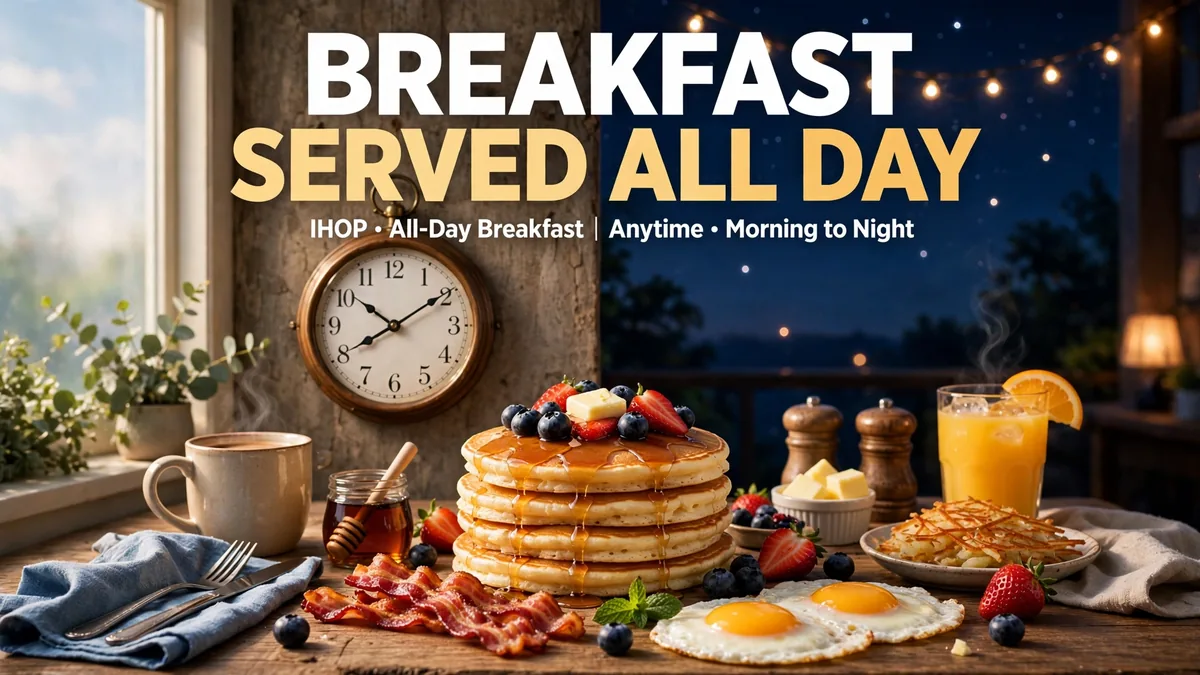 Breakfast served all day at IHOP