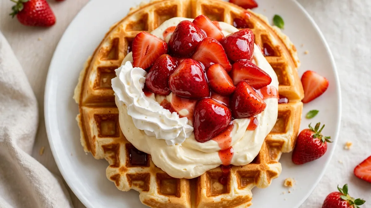 IHOP Strawberry Cheesecake Waffle