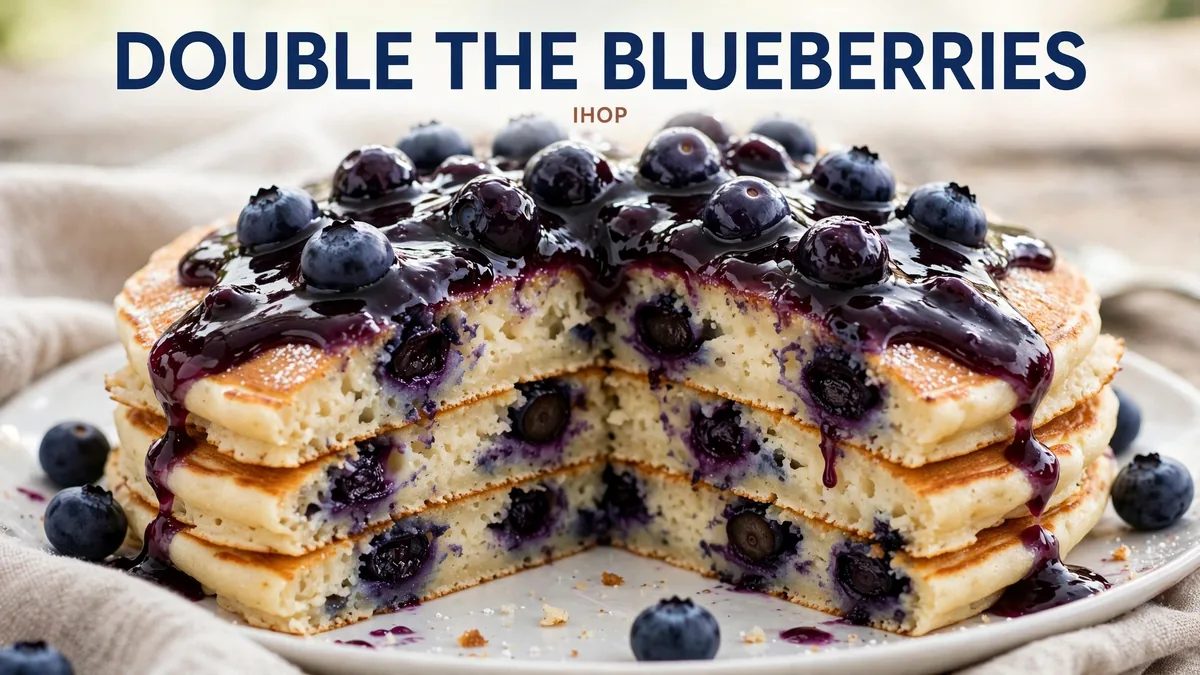 Double Blueberry Pancakes inside
