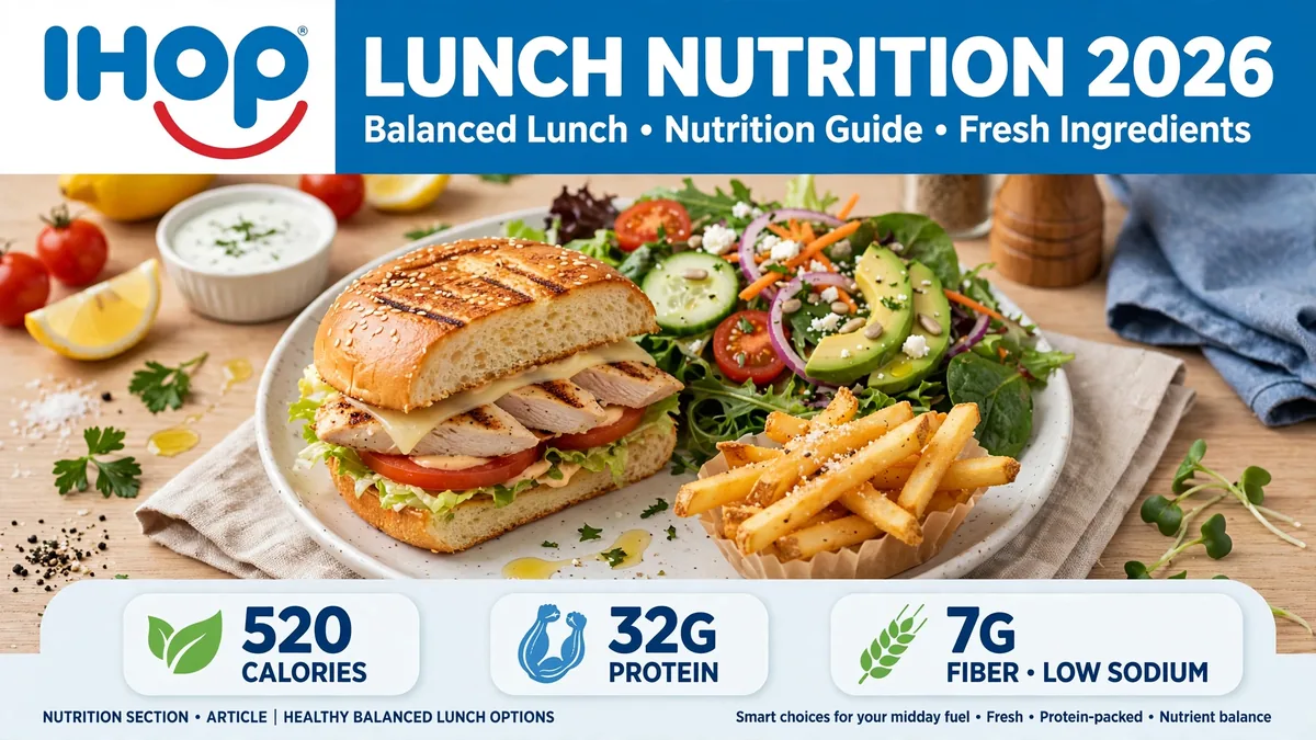 IHOP lunch nutrition guide 2026