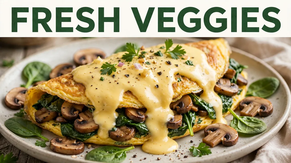 Spinach and Mushroom Omelette